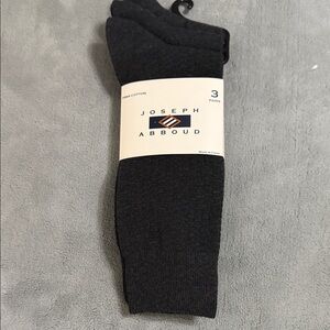 Joseph Abboud Men's Charcoal Dress Socks - 3 Pack